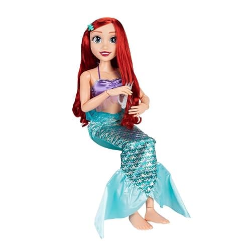 Disney Princess Ariel Doll Playdate 32” Tall & Poseable, My Size Articulated Doll in Mermaid Outfit, Comes with Dinglehopper to Comb Her Long Red Hair, and Seashell Hair Pins thumbnail 3