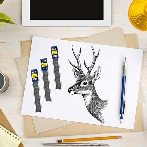 Morepack 0.7mm Lead Refills for Mechanical Pencil 240 Pcs | Break Resistant Black HB Leads thumbnail 5