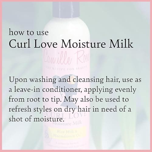 Camille Rose Curl Love Moisture Milk Leave-In Conditioner, with Rice Milk and Macadamia Oil to Soften, Smooth and Detangle Curly Hair, 8 oz thumbnail 5