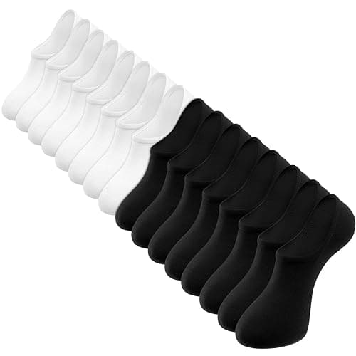 easetoe No Show Socks Womens, Premium Cotton Low Cut Non Slip Invisible Liner Socks 4/8 Pairs - Image 1