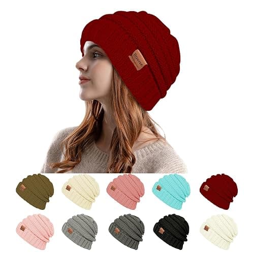 Rosoz Womens Beanies for Winter Slouchy Beanies for Women Knit Warm Winter Hats for Women Thick for Cold Weather - Image 1