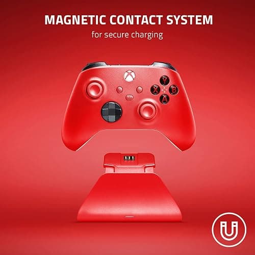 Razer Universal Quick Charging Stand for Xbox Series X|S: Magnetic Secure Charging - Perfectly Matches Xbox Wireless Controllers - USB Powered - Deep Pink (Controller Sold Separately) - Deep Pink thumbnail 5