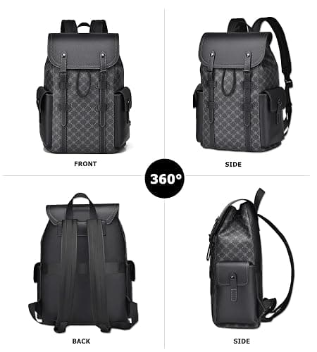 KingTo Laptop Backpack for Men Luxury Anti-Theft Travel Backpack Casual Business Waterproofing Computer Bag (black-1) thumbnail 4