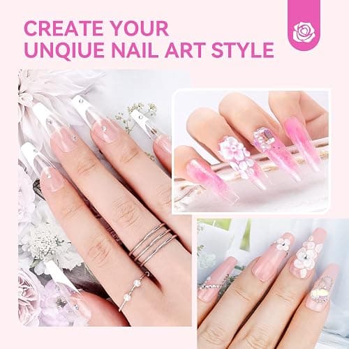 SAVILAND Acrylic Nail Kit with U V Light – Acrylic Nail Set Christmas Gift Set with Acrylic Powder and Liquid Set Acrylic Nail Brush Practice Finger Portable Nail Drill for Nails Kit Set for Home DIY thumbnail 6