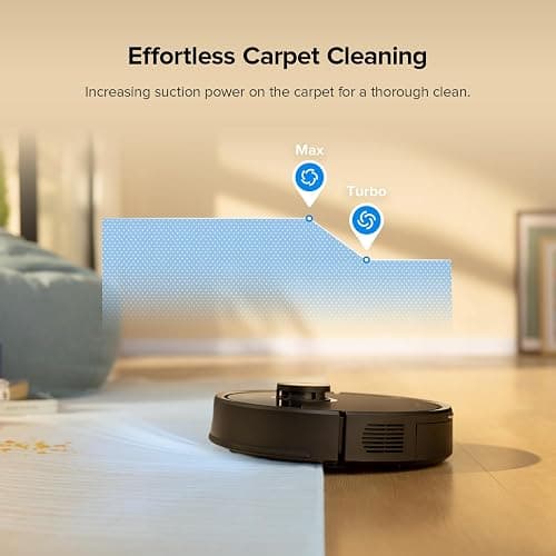 roborock Q7 M5+ Robot Vacuum and Mop, Upgraded from Q5 Max+, Up to 7-9 Weeks Self-Empty, 10000Pa Suction, Dual Anti-Tangle System for Pet Hair & Carpet, PreciSense LiDAR Navigation, App Control, Black thumbnail 9
