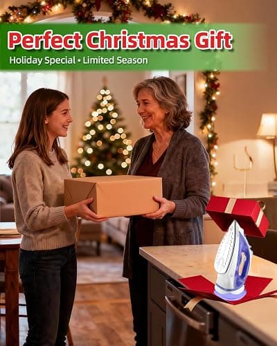 OMAIGA Cordless Iron for Clothes, 1550W 2-In-1 Cordless/Corded Steam Iron Rapid Heating, Ceramic Soleplate, 3-Way Auto-Off, Self-Cleaning, 12.85oz Water Tank Ironing Clothes for Home, Purple thumbnail 3