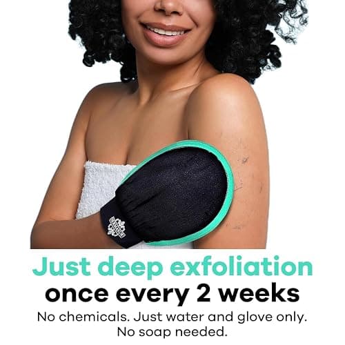 Dermasuri - Deep Exfoliating Glove - Polishing Mitt Body Scrubber - Korean Skin Cleaner Exfoliator & Dead Skin Buffing Treatment - Gifts for Women & Men - Keratosis Pilaris Scrub Remover - (1 Pack) thumbnail 7