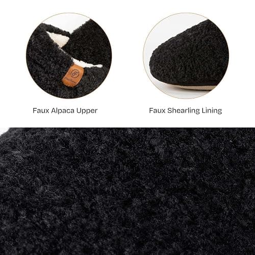 EverFoams Women's Fuzzy Slip-on Slippers Warm Cozy Soft Lightweight Memory Foam Indoor House Shoes thumbnail 4