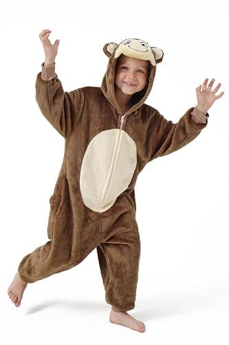 DILUFUN Kids Boys Girls Halloween Onesie Costume,One Piece Pajamas,Halloween Funny Animal Onesie Cosplay Costume 3-14Y thumbnail 3