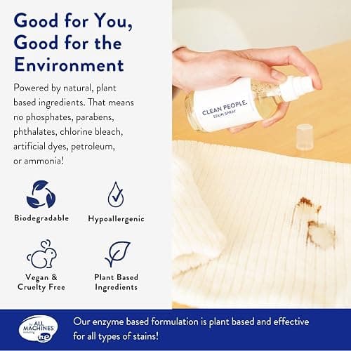 Clean People Ultra Concentrated Laundry Detergent Strips Fresh Scent & Stain Remover Spray- Plant-Based, Eco Friendly Laundry Detergent 96ct & Stain Spray 4oz (2 Pack) thumbnail 6