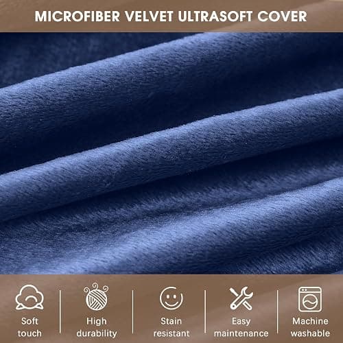 ILPEOD Bean Bag Chairs - Memory Foam Furniture BeanBag Chair - Kids/Teens Sofa with Soft Micro Fiber Cover - Round Fluffy Couch for Living Room Bedroom College Dorm thumbnail 7