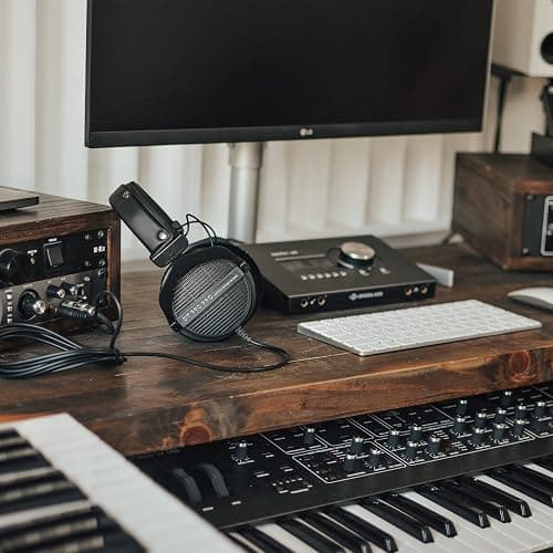 beyerdynamic DT 990 Pro Over-Ear Studio Monitor Headphones - Open-Back Stereo Construction, Wired (80 Ohm, Black (Limited Edition)) thumbnail 4