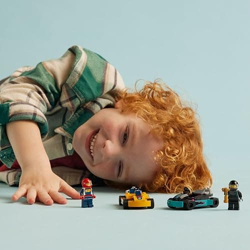LEGO City Go-Karts and Race Drivers Toy Playset, 2 Driver Minifigures, Racing Vehicle Car Toy, Fun Race Car Toy Gift for Kids Aged 5 and Up, 60400 thumbnail 4