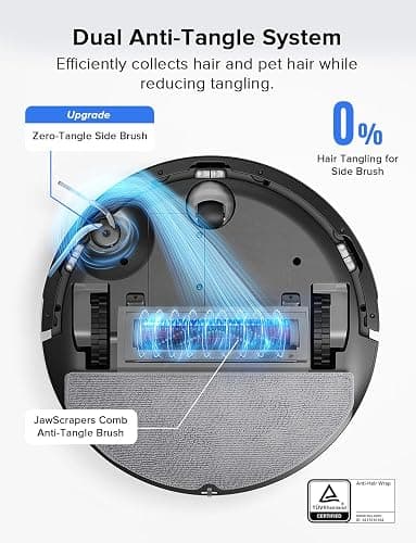 roborock Q7 L5 Robot Vacuum and Mop Combo, 8,000Pa Suction, Upgraded from Q5 Pro, Dual Anti-Tangle System, LiDAR Navigation, Multi-Level Mapping, Self-Charging Robotic Vacuum Cleaner, Black thumbnail 5