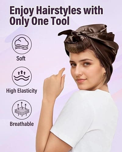 Heatless Hair Curler Overnight Curls-3 Pcs No Heat Curling Blowout Rod to Sleep In,Hair Rollers with Satin Scarf thumbnail 4