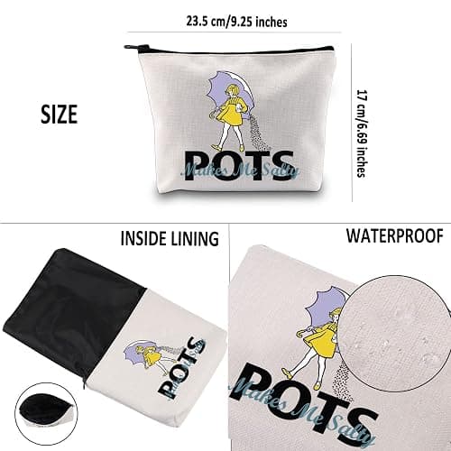 G2TUP POTS Awareness Gift POTS Makes Me Salty Makeup Bag POTS Syndrome Fighter Warrior Cosmetic Bag Dysautonomia Awareness Gift (POTS Makes Me Salty MB) thumbnail 3