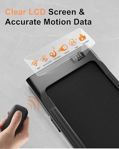 Superun Walking Pad Raceable 6% Incline 2.5HP Under Desk Treadmill 136KG Capacity MAX 12KM/H Foldable Treadmill with HIIT & MIIT Programs APP Control Portable Walking Machine for Home thumbnail 7
