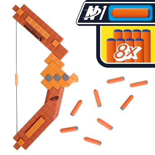 Nerf Minecraft Bow Dart Blaster, Pull-Back String Priming, 8 Nerf N1 Darts Compatible Only with Nerf N1 Dart Blasters, Ages 8+ thumbnail 8