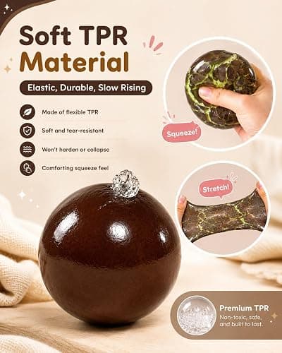 Wax Cracking Squishy Stress Ball, Slow Rising Crunchy Crackable Fidget Sensory Toy, Cracking Wax Ball Squishies, Soft Chocolate Moldable Stress Balls with Crackable Texture(Chocolate-Yellow) thumbnail 7