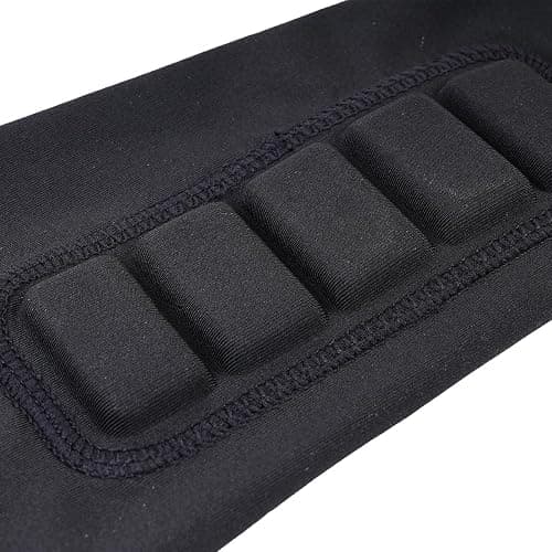Laroal Padded Arm Sleeves,Crashproof Elbow Forearm Pads Compression Protection Support for Football Basketball Volleyball,2 Pack Black thumbnail 5