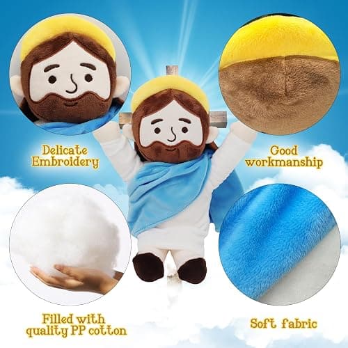 Yelakey 13" Jesus Plush Jesus Stuffed Doll Christian Plushie Doll for Easter Christmas Church Religious Gifts for Kids Adults thumbnail 4
