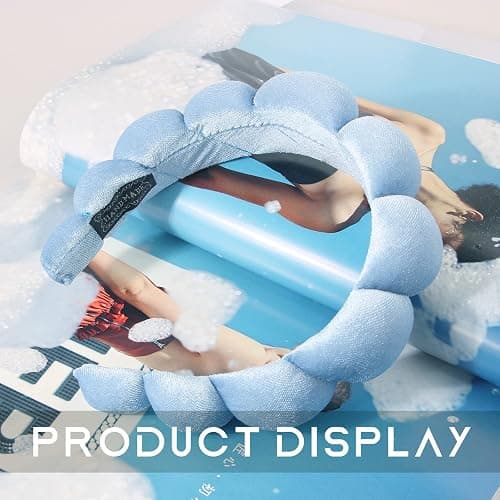 Spa Headband for Women - Terry Towel Cloth Fabric Makeup Fashion Facial Hair Wrap for Skincare, Face Washing, Makeup Removal, Shower, Facial Mask (Black) thumbnail 4