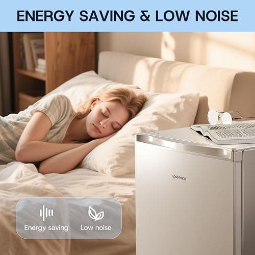 Upstreman 3.0 Cu.ft Small Mini Freezer Upright Freezer with Reversible Door, Fast Cooling, 5 Adjustable Thermostat, Stand Up Freezers with Ice Trays Defrosting Tools for Home, Dorm (White) thumbnail 8
