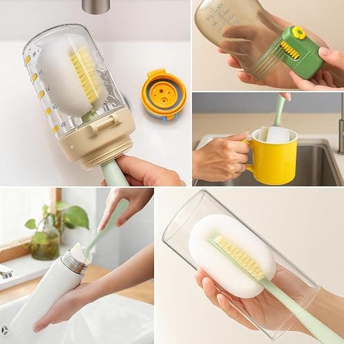 Palksky 5 in 1 Water Bottle Cleaning Brush Set, Multifunctiona Brush and Straw Cleaner for Owala/Stanley/Hydro/Yeti/Simple Modern Cup Accessories thumbnail 7