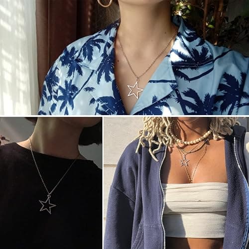 LIRUNQIN Y2k Accessories Goth Grunge Y2k Star Indie Butterfly Boho Cross Pendent Y2k Jewelry for Women Men thumbnail 3