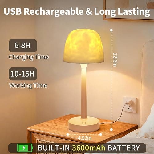 Lumoza Shower Lamp - Waterproof Bathroom Lamp with 16 Color Ocean Wave Projector, Rechargeable Shower Light with Touch & Remote Control, 2-in-1 Cordless Light for Inside Shower/Bathtub thumbnail 6