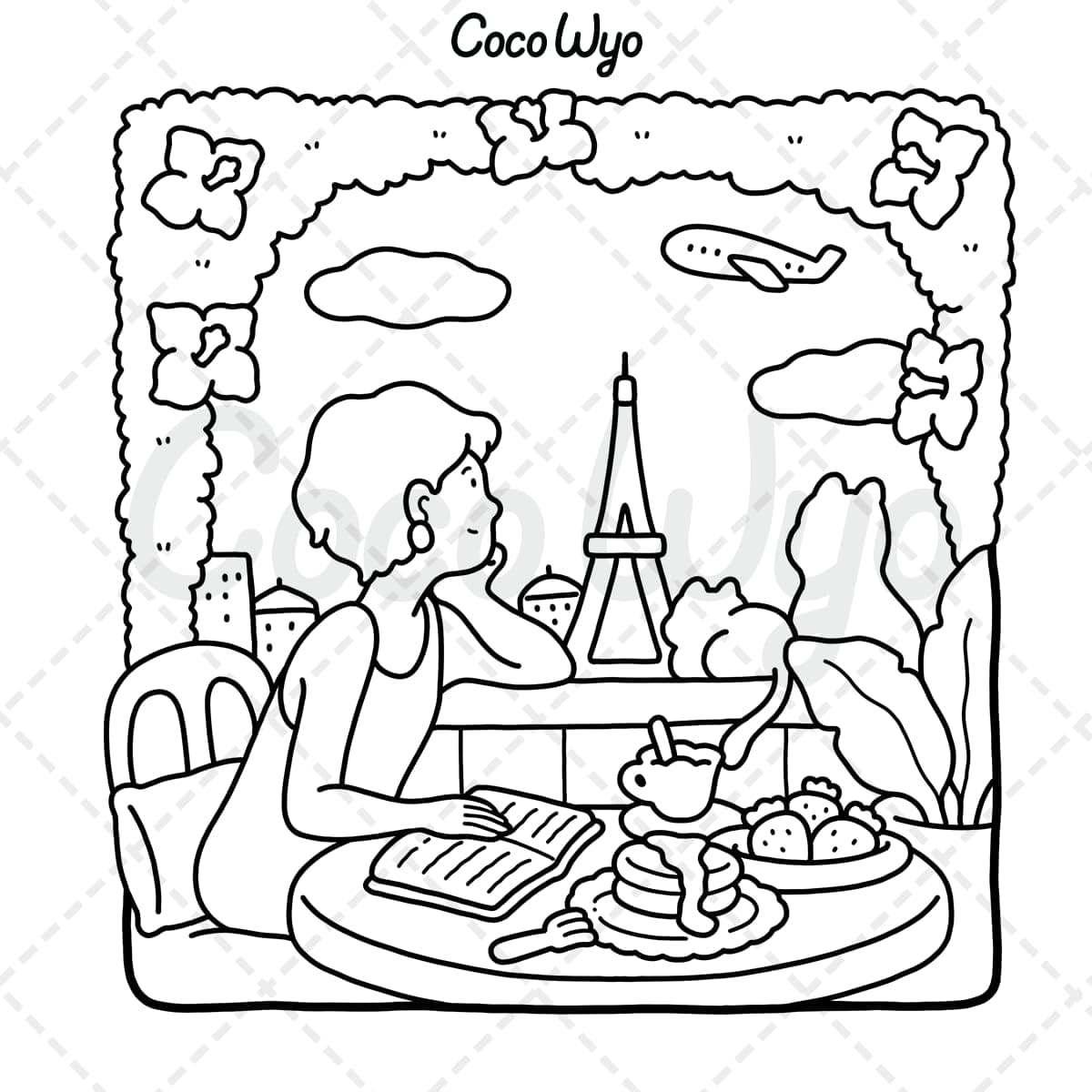 Girl Moments: Vol. 2 Coloring Book for Adults and Teens Featuring Cute Cozy Daily Activities for Relaxation thumbnail 8