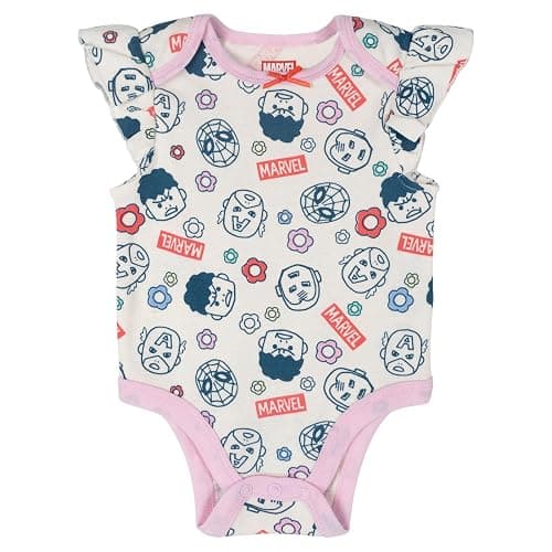 Marvel Comics Baby 5-Pack One Piece Bodysuits Newborn to Infant thumbnail 6