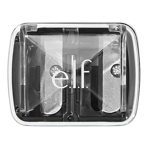 e.l.f., Dual-Pencil Sharpener, Convenient, Essential Tool, Sharpens, Easy To Clean, Travel-Friendly, Compact, Includes Bonus Small Sharpener - Image 1
