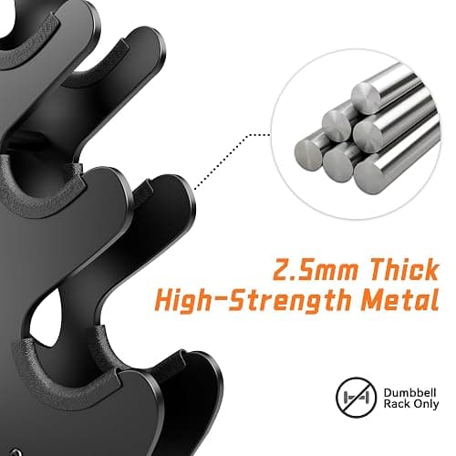 5-Tier | 4-Tier | 3-Tier Dumbbell Rack Only for Home Gym Women Dumbbell Holder with Handle Weight Racks For Free Weights Dumbbell Tower (Dumbbells Not Included) thumbnail 3