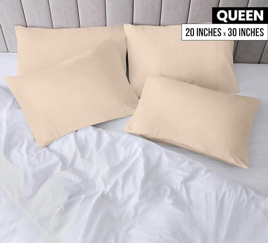 Utopia Bedding Queen Pillow Cases - 12 Pack - Envelope Closure - Soft Brushed Microfiber Fabric - Shrinkage and Fade Resistant Pillow Covers Queen Size 20 X 30 Inches (Queen, Beige) thumbnail 4