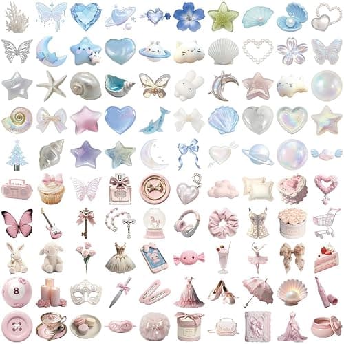 100pcs Coquette Stickers Pack - Cute Waterproof Vinyl Aesthetic Stickers for Girls | Laptop, Water Bottle, Phone, Guitar Decoration thumbnail 7