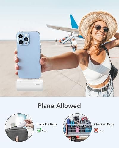 charmast Small Portable Charger for iPhone, Ultra-Compact 20W PD Fast Charging Power Bank 5000mAh, Mini Battery Pack for iPhone 14/14 Pro Max/13/13 Pro Max/12/12 Pro Max/11/XR/X/8/7/6 etc thumbnail 7