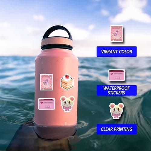 62pcs Cutecore Stickers Pink Y2K Millennium Macaron Colored Graffiti Sticker for Musical Instrument Decorations Water Bottles, Laptops, Suitcases, Birthday Party Supplies, Scrapbook Stickers thumbnail 6