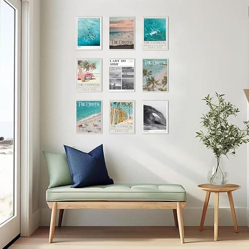 Uniro Coastal Cowgirl Decor Aesthetic, Coastal Granddaughter Room Decor, Trendy Beachy Wall Decor Beachy Summer Poster Poster Pictures, Retro Newspaper Beach Wall Art Prints Preppy Surf Up Posters for Teen Girls Room Decor, Dorm Bedroom Apartment- UNFRAMED thumbnail 6