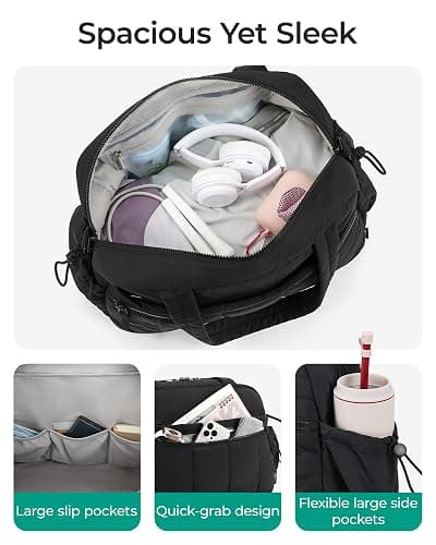 BAGSMART Gym Bag for Women, Duffle Bag for Travel with Wet Pocket, Lightweight Carry on Weekender Duffel, Water Resistant thumbnail 3