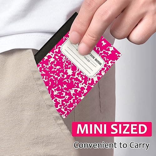 feela Mini Composition Notebook, Cute 30 Pack 5 Pastel Colors Narrow Ruled Mini Composition Books Bulk, Small Pocket Marble Journal Notebooks for Kids Students College, Pocket Size 4.5 x 3.25 in thumbnail 3