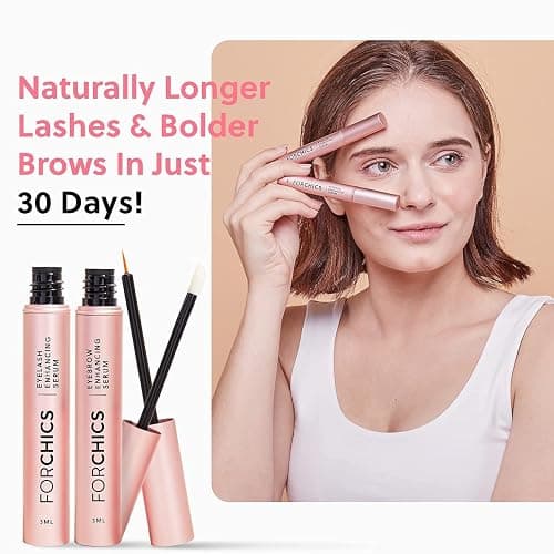 Lash & Brow Growth Bundle – Hormone-Free Enhancer for Longer Lashes & Fuller Brows – Vegan, Natural & Gentle Serum Duo for 24/7 Nourishment & Strengthening [2x 0.10 fl. oz / 3ml] thumbnail 2