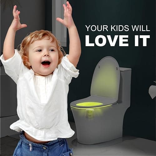 ZSZT Toilet Night Light Motion Sensor Activated, 8 Colors Changing Bowl Nightlight for Bathroom, Perfect for Using Toilet in Midnight, Funny Gift for Your Family - 8 colors thumbnail 4