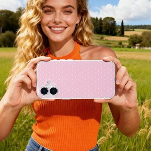 QLTYPRI Cute Polka Dot Phone Case for iPhone 16 Plus, Pink | Polka Dot Fashion Aesthetic Design for Women Girls, Pretty Stylish Kawaii, Slim Fit, Durable TPU Shockproof Protective Case thumbnail 6