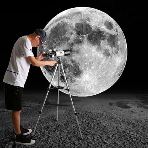 Gskyer Telescope, 70mm Aperture 400mm AZ Mount Astronomical Refracting Telescope for Kids Beginners - Travel Telescope with Carry Bag, Phone Adapter and Wireless Remote. thumbnail 6