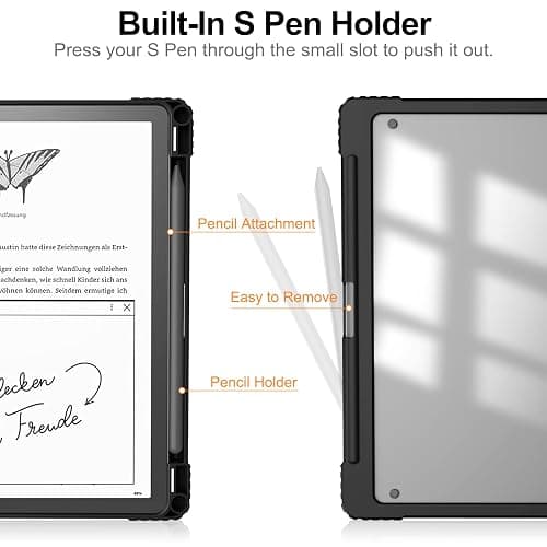 HGWALP Slimshell Clear Case for Kindle Scribe 10.2" (2024/2022 Release),Kindle Scribe Case Cover 10.2 inch 2024/2022 with Pen Holder and Auto Sleep/Wake Function-Grey thumbnail 5