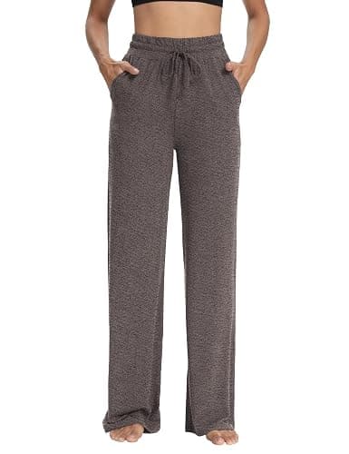 Sarin Mathews Womens Yoga Sweatpants Wide Leg High Waisted Lounge Pajamas Pants Comfy Workout Loose Pants with Pockets thumbnail 3