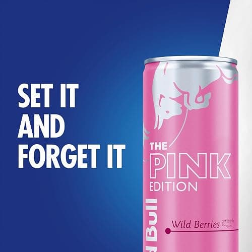 Red Bull Pink Edition Energy Drink, Wild Berries, 12 fl. oz., Pack of 8 cans, with 80mg Caffeine, Taurine & B Vitamins thumbnail 8