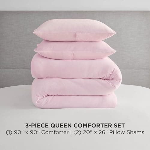 Juicy Couture Marshmallow Pink Velour Full/Queen Comforter Set - 3 Piece Luxury Bedding Ensemble thumbnail 2