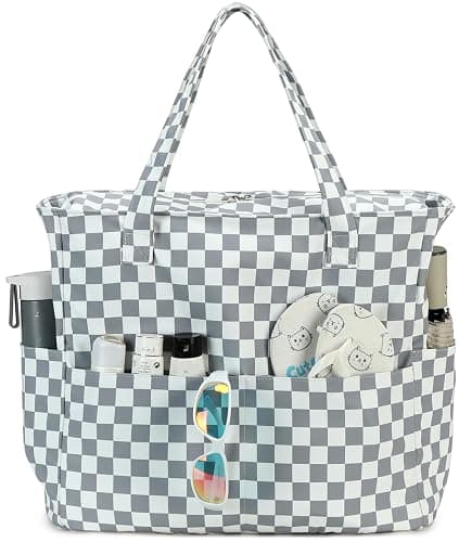 Bluboon Waterproof Beach Tote Pool Bags for Women Ladies Extra Large Carry On Bag With Wet Compartment for Weekender Travel - Image 1